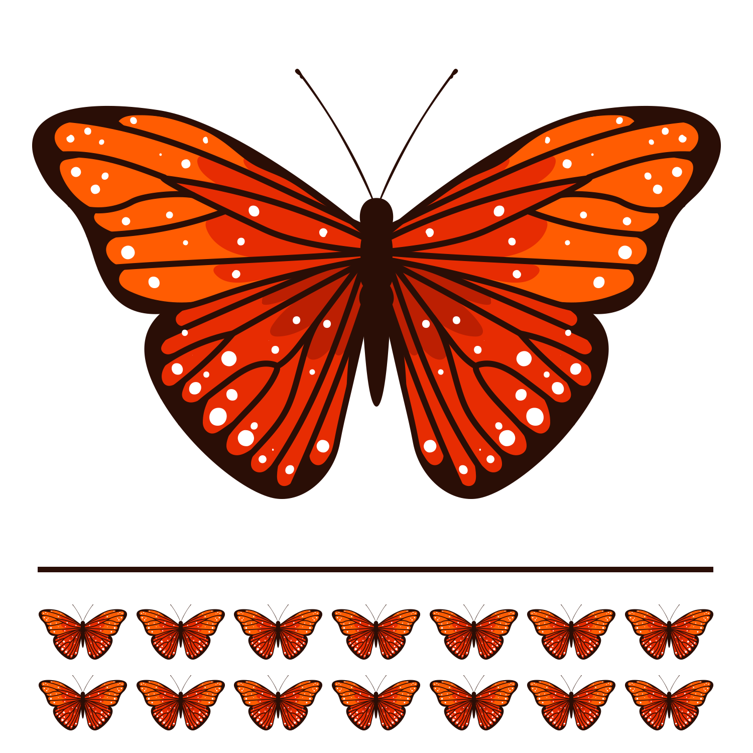 Sugarinks Pre-Cut Wafer Edible Butterflies Orange Color – Pack of 15 (1.5”-2” Wingspan)