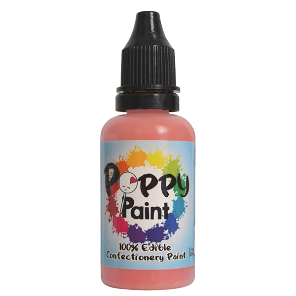 Poppy Paints Coral Poppy Paint Edible Cake Paint - 30 ml (1 fl oz)