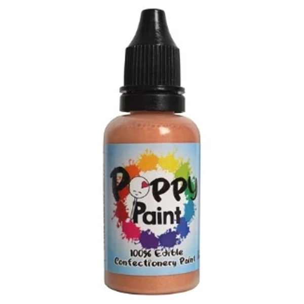 Poppy Paints Rose Gold Edible Cake Paint - 30 ml (1 fl oz)