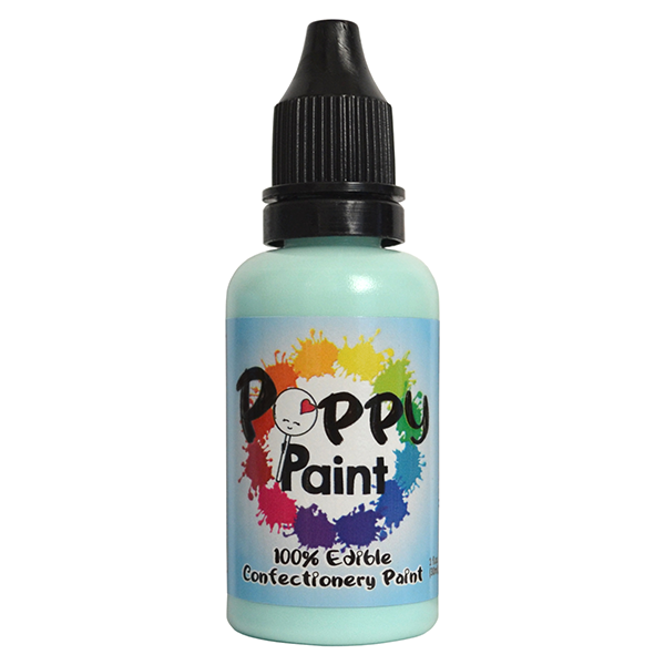 Poppy Paints Mint Edible Cake Paint - 30 ml (1 fl oz)