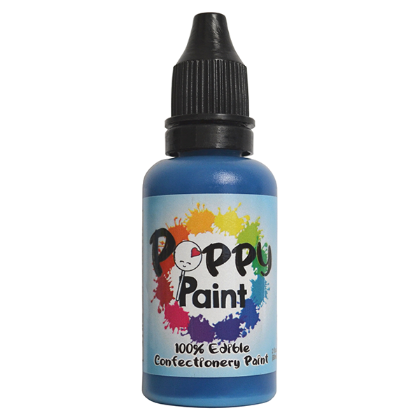 Poppy Paints Blue Edible Cake Paint - 30 ml (1 fl oz)