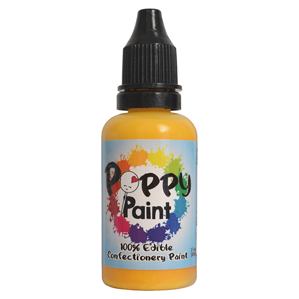 Poppy Paints Yellow Edible Cake Paint - 30 ml (1 fl oz)