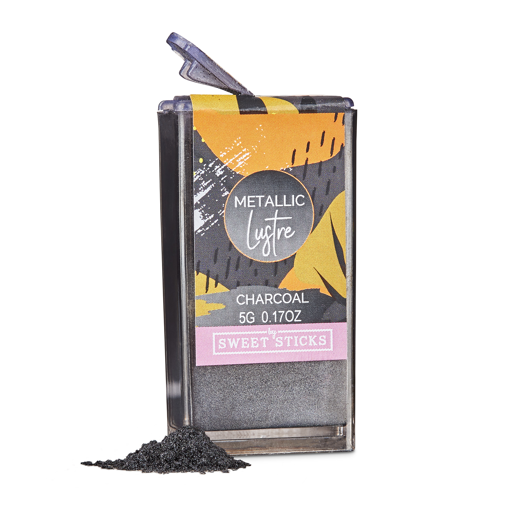 Edible Lustre Dust Metallic Charcoal 5 Grams Cake Dust By Sweet Sticks