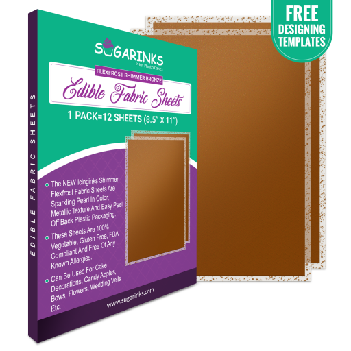 Shop Bronze Flexfrost Shimmer Edible Fabric Sheets