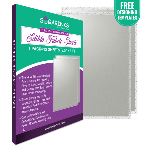 Shop Silver Flexfrost Shimmer Edible Fabric Sheets